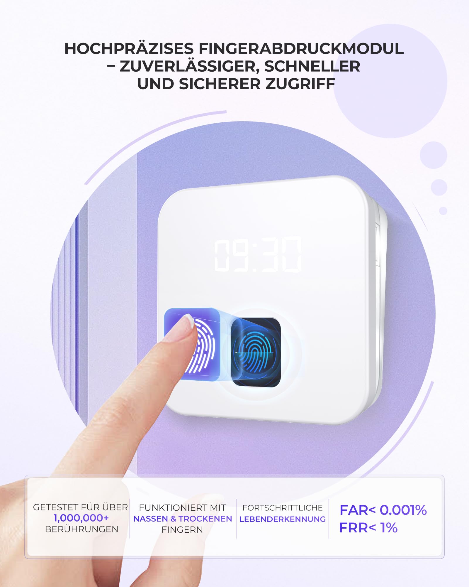 NGTeco Zeiterfassungsuhr Cloud-basiert, TC4 Fingerprint-Stempeluhr für KMU, anpassbare Regeln, mit Fernsteuerungssoftware & iOS/Android App