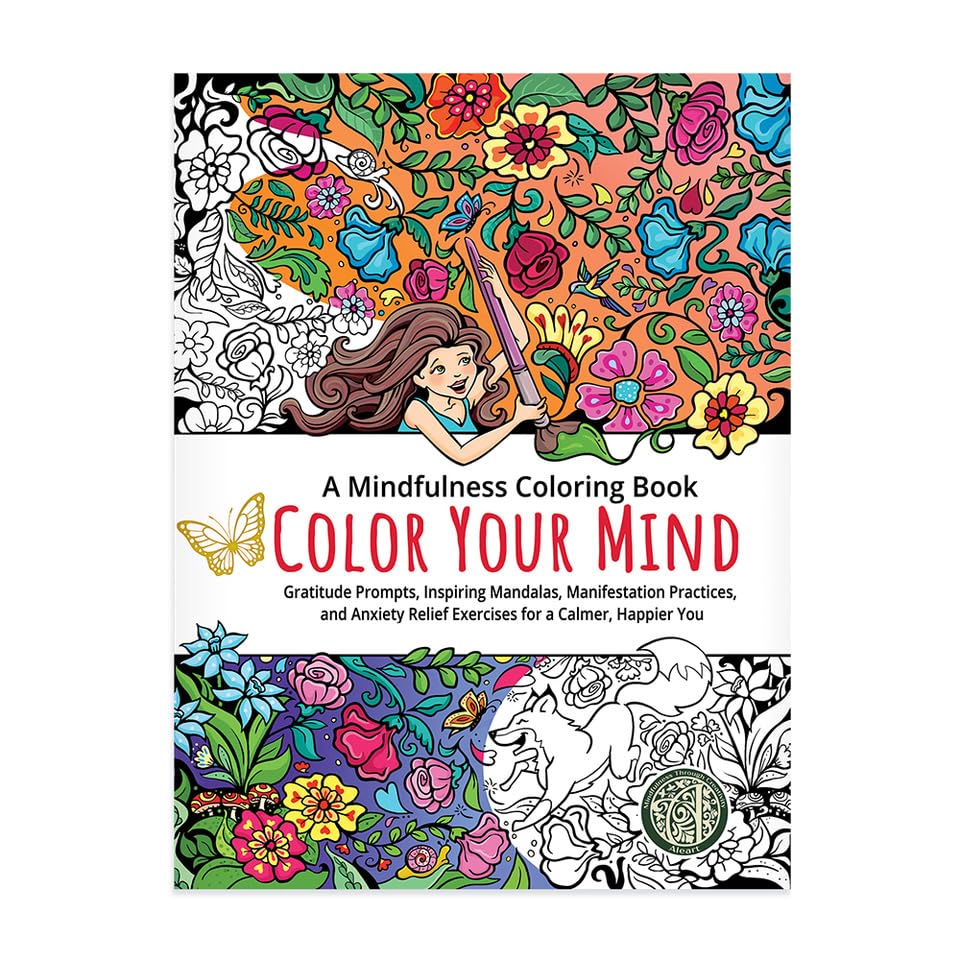 Soulager le stress avec le bloc de coloriage pour adultes Color Your Mind aux motifs apaisants créatifs