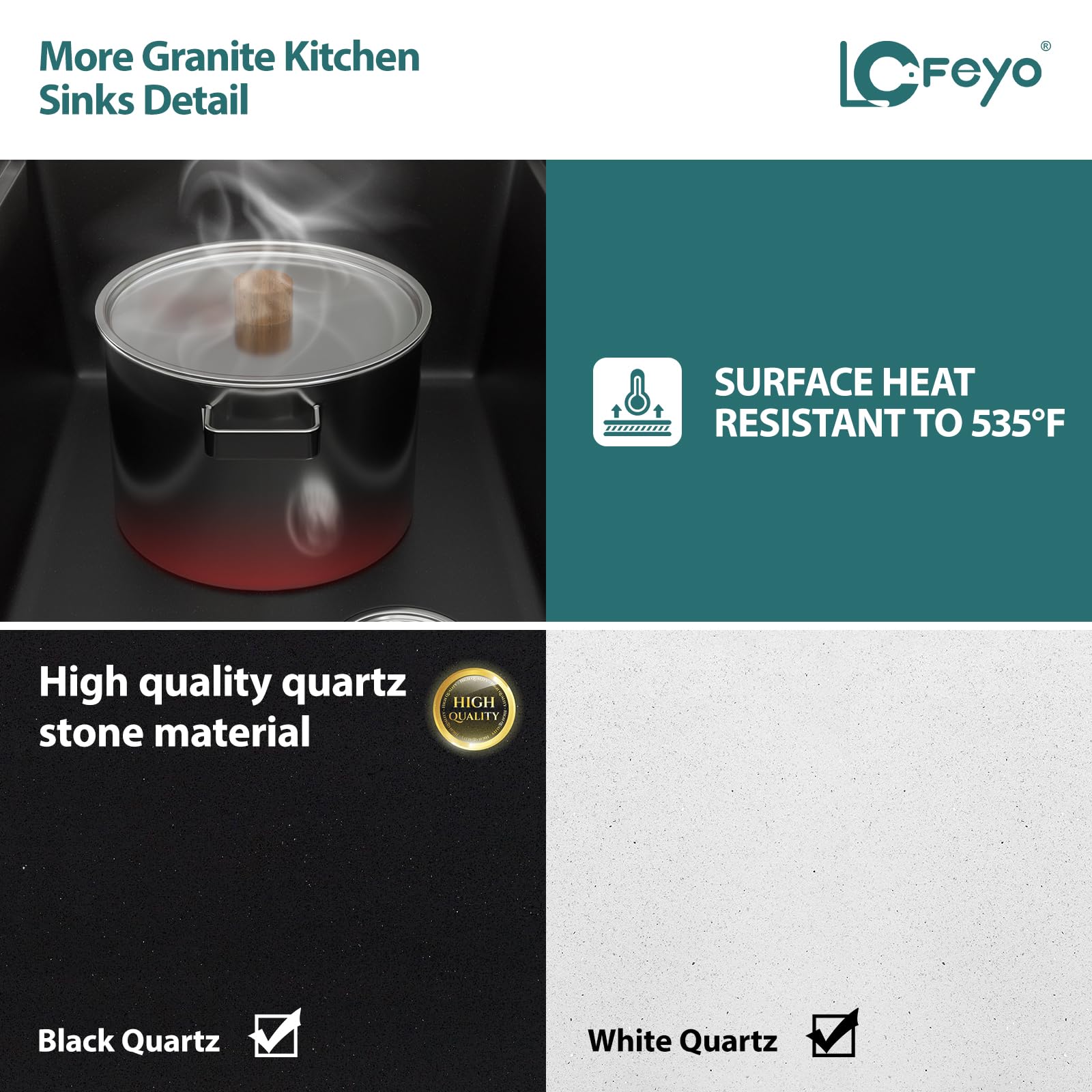 Talllor 30-Inch Matte Black Granite Composite Kitchen Sink - Undermount Workstation Single Bowl