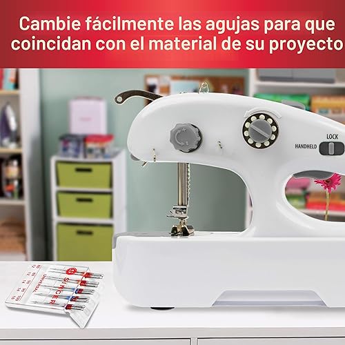 Vista 7 de SINGER Stitch Quick + Paquetes de máquina de coser portátil inalámbrica (Stitch Quick + de dos hilos)