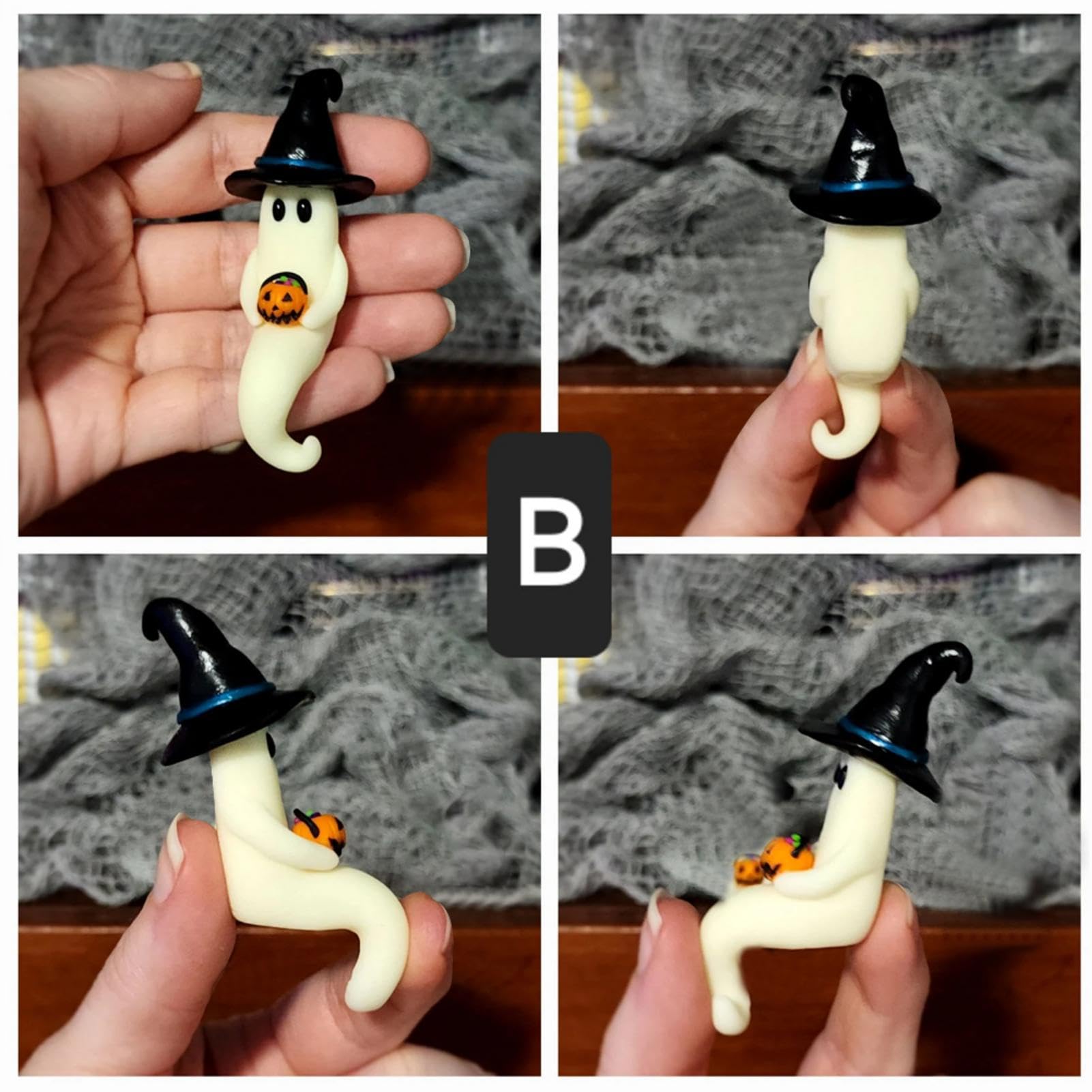 Statue Fantôme, Sculpture Fantôme, Sculpture En Résine Fantôme Avec Chapeau De Sorcière Et Seau De , Ornements Fantaisistes En Résine Pour Chambre