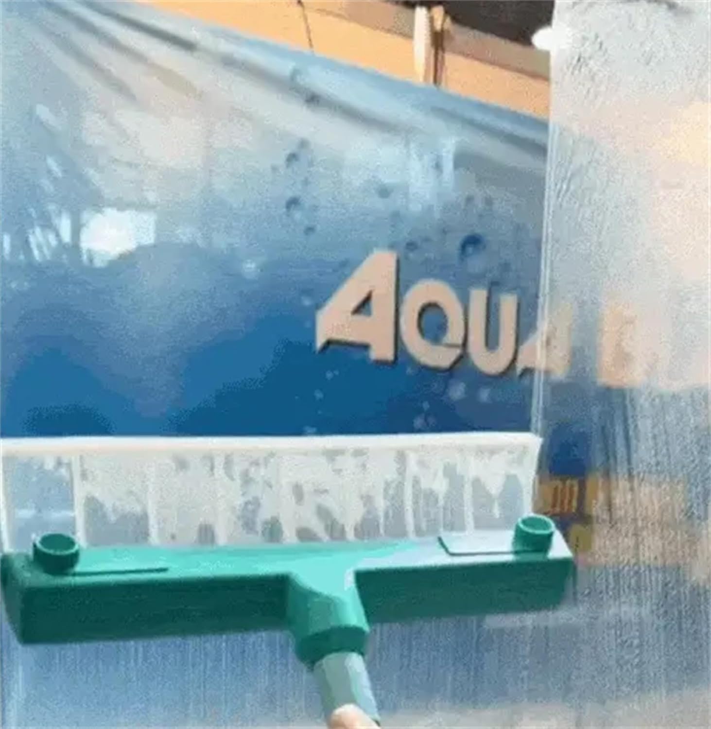 Window Squeegee, Window Cleaning Kit Squeegee, Recyclable Silicone Cleaning Tools with Silicone Squeegee & Microfiber Scrubber for Shower Glass Door Car (Green) 12029q(Green)