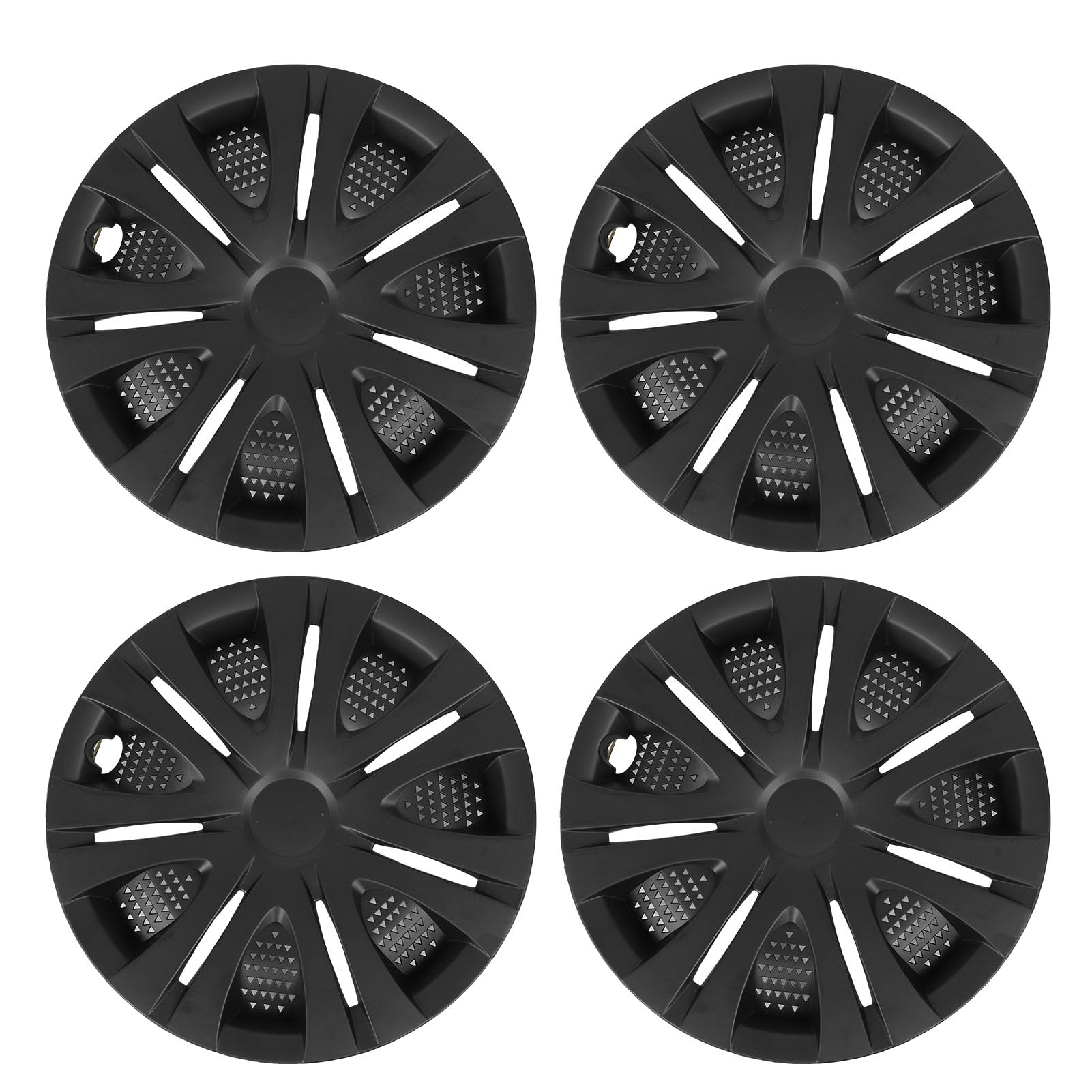 Siège Matte Black 13in Wheel Hub Cap Ensemble de Longueur Durable en Remplacement de Panda Twingo
