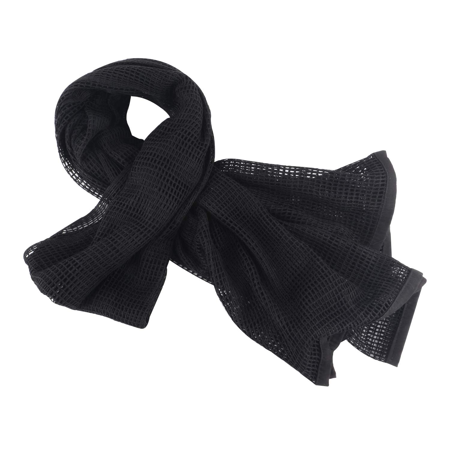 Sniper Veil Tactical Scrim Net Desert Xima Scarf 70.9X35.5 Inch Polyester Face Cover Military Mesh