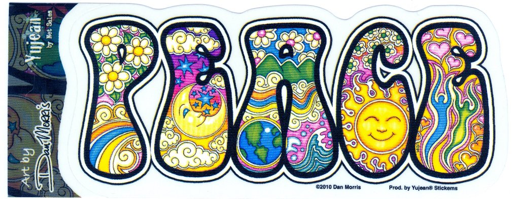 Dan Morris - Beautiful Delicate Peace Sticker Decal - 6.25" - Weather Resistant, Long Lasting for Any Surface