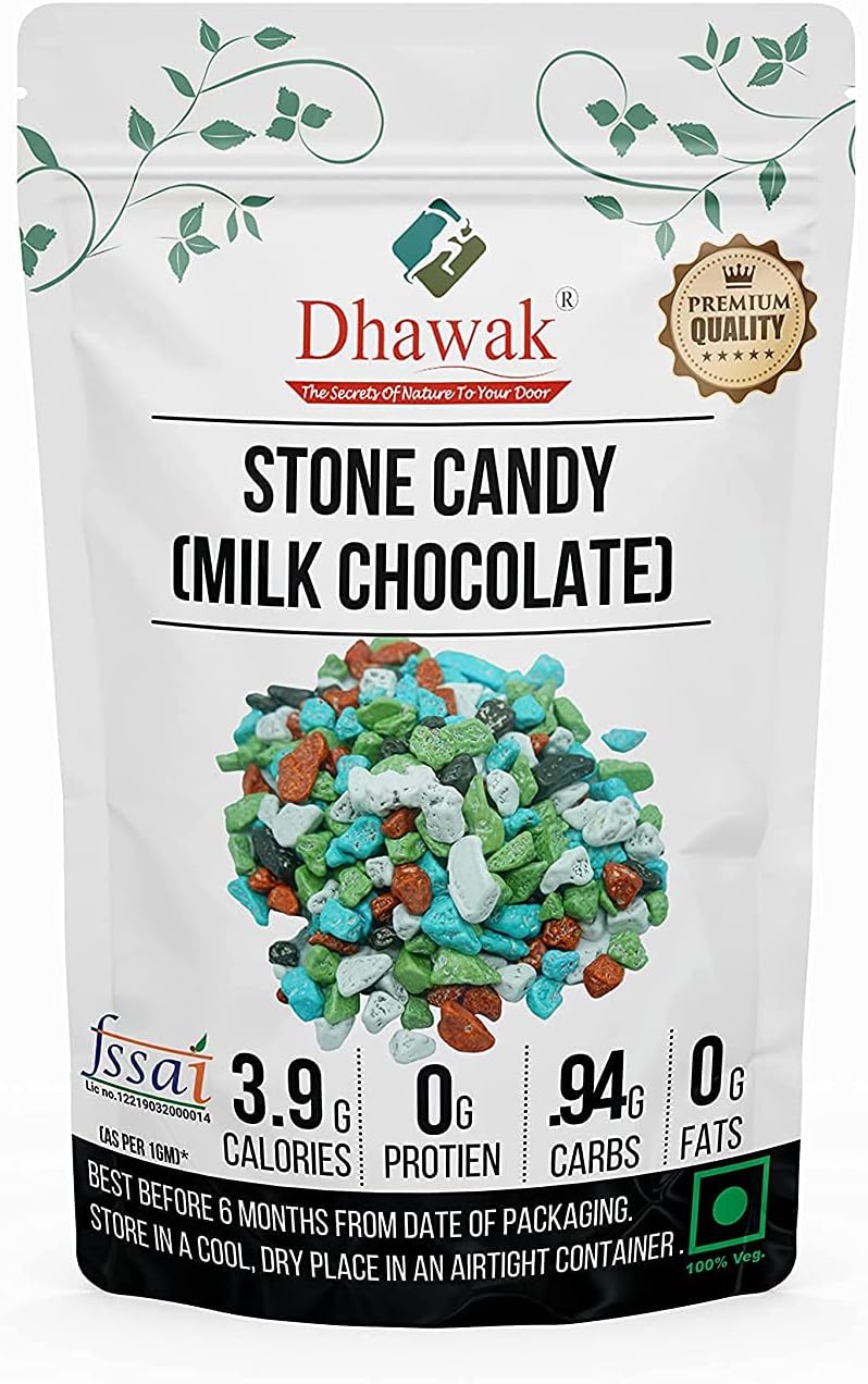 pexal Dhawak Rock Candy - Stone Candy | Milk Stone Chocolate | Rock Shape Chocolate - 400 GMS.