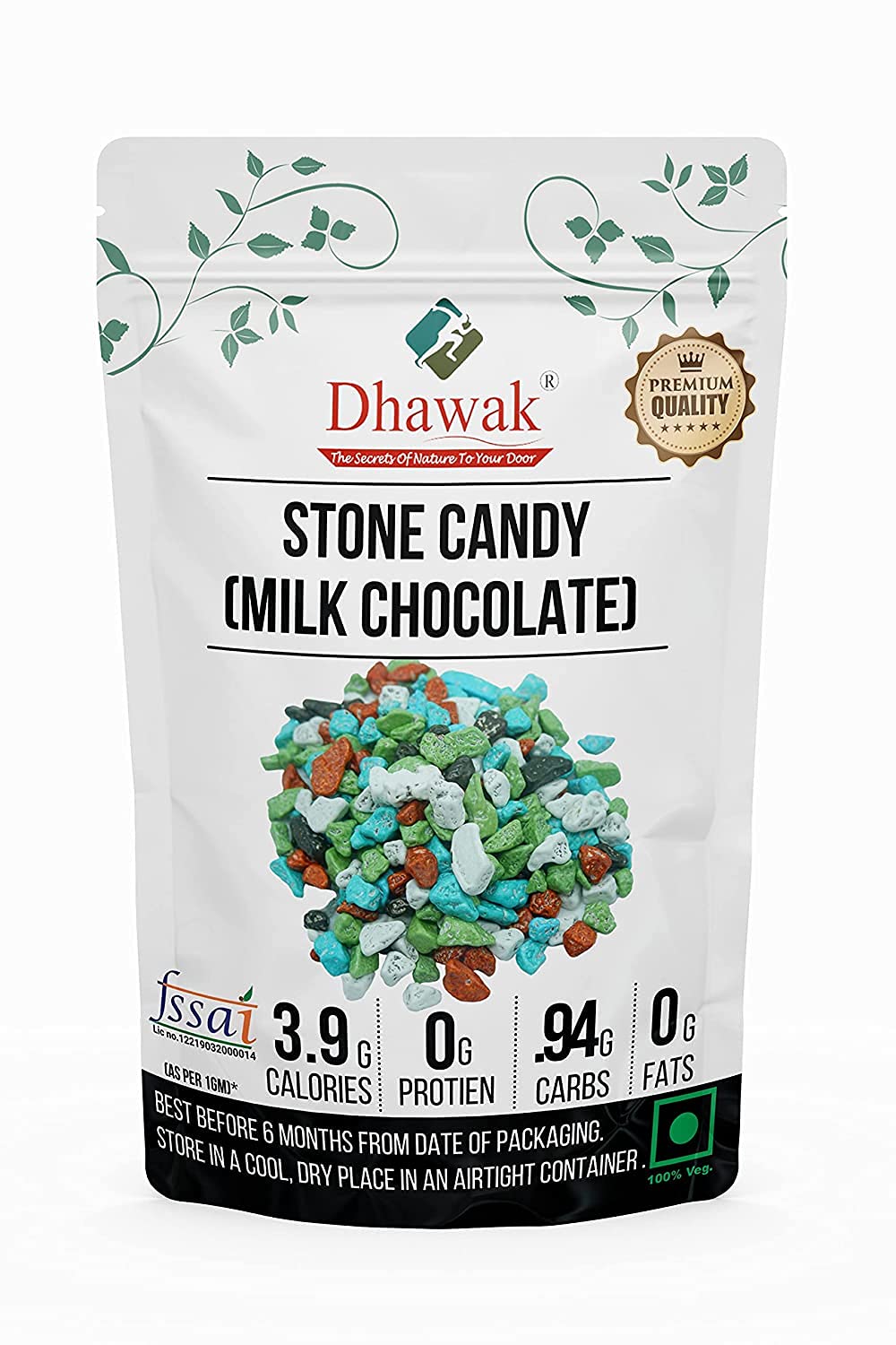 pexal Dhawak Rock Candy - Stone Candy | Milk Stone Chocolate | Rock Shape Chocolate - 400 GMS.