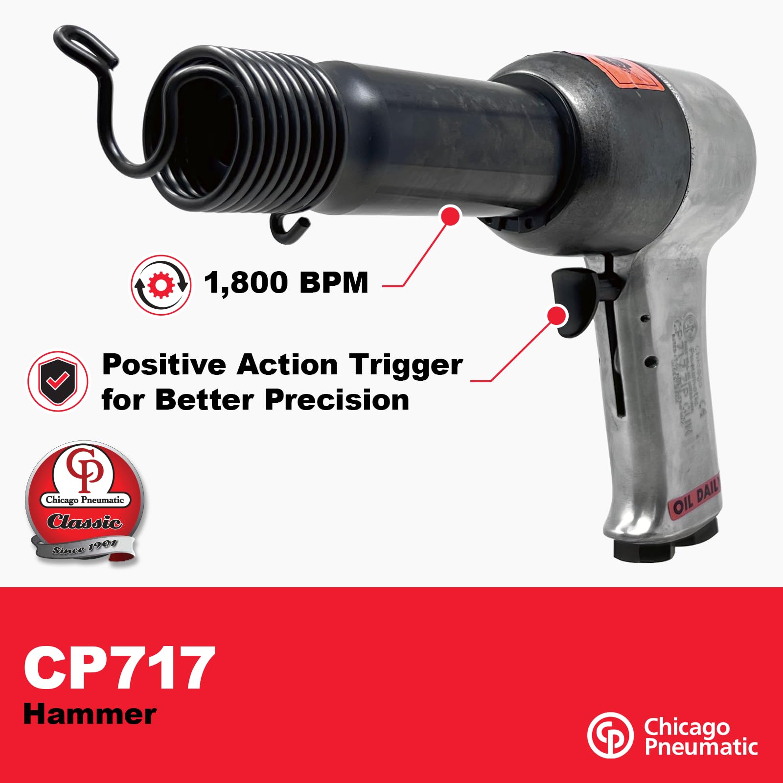 Chicago Pneumatic CP717 Air Hammer - Powerful & Durable -2