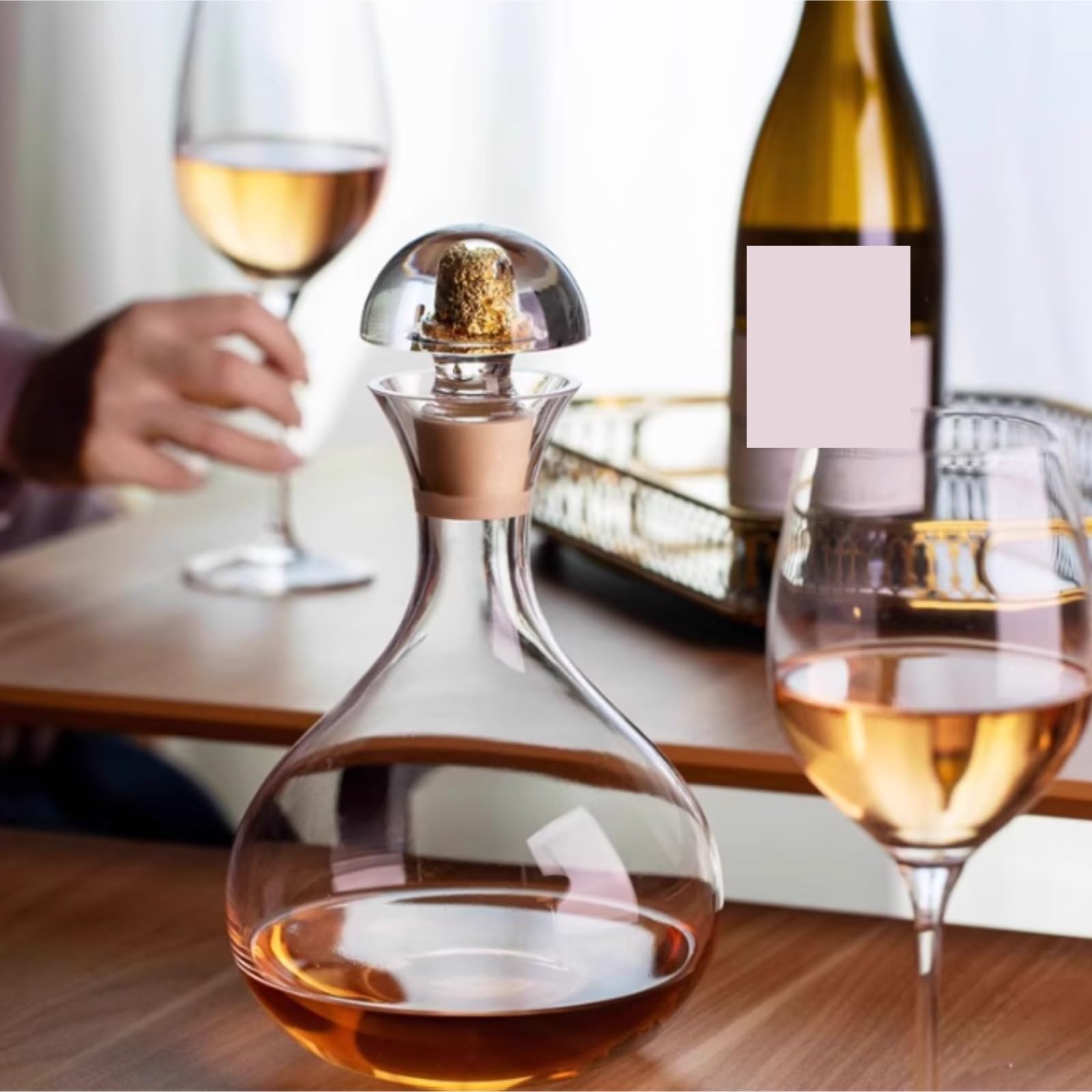 Decantador Profesional Decantador De Vino Cristal Europeo Con Tapa For Uso Doméstico Y Comercial En Hoteles Amantes del Vino