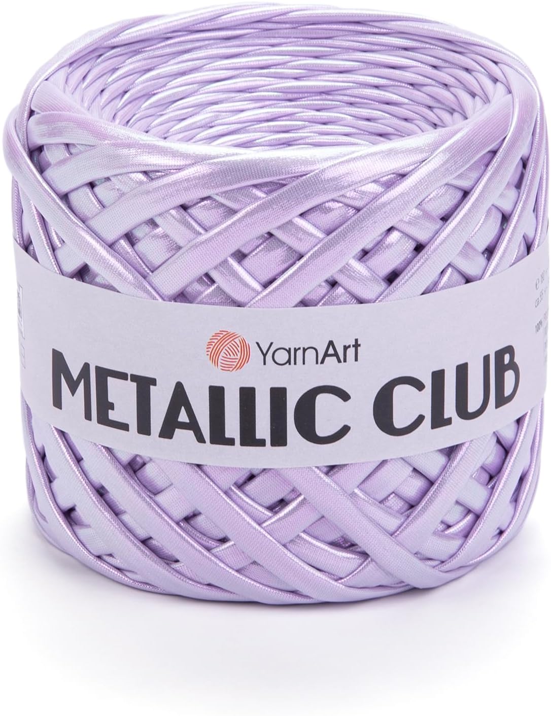 Yarn Art Metallic Club Super Bulky T-Shirt 100% Polyester 6.35 oz / 180 gr, 60 yrds / 55 Meters, Shiny Colors, Handbag, Rug, Chic Night bah, Crochet Bag (8101)