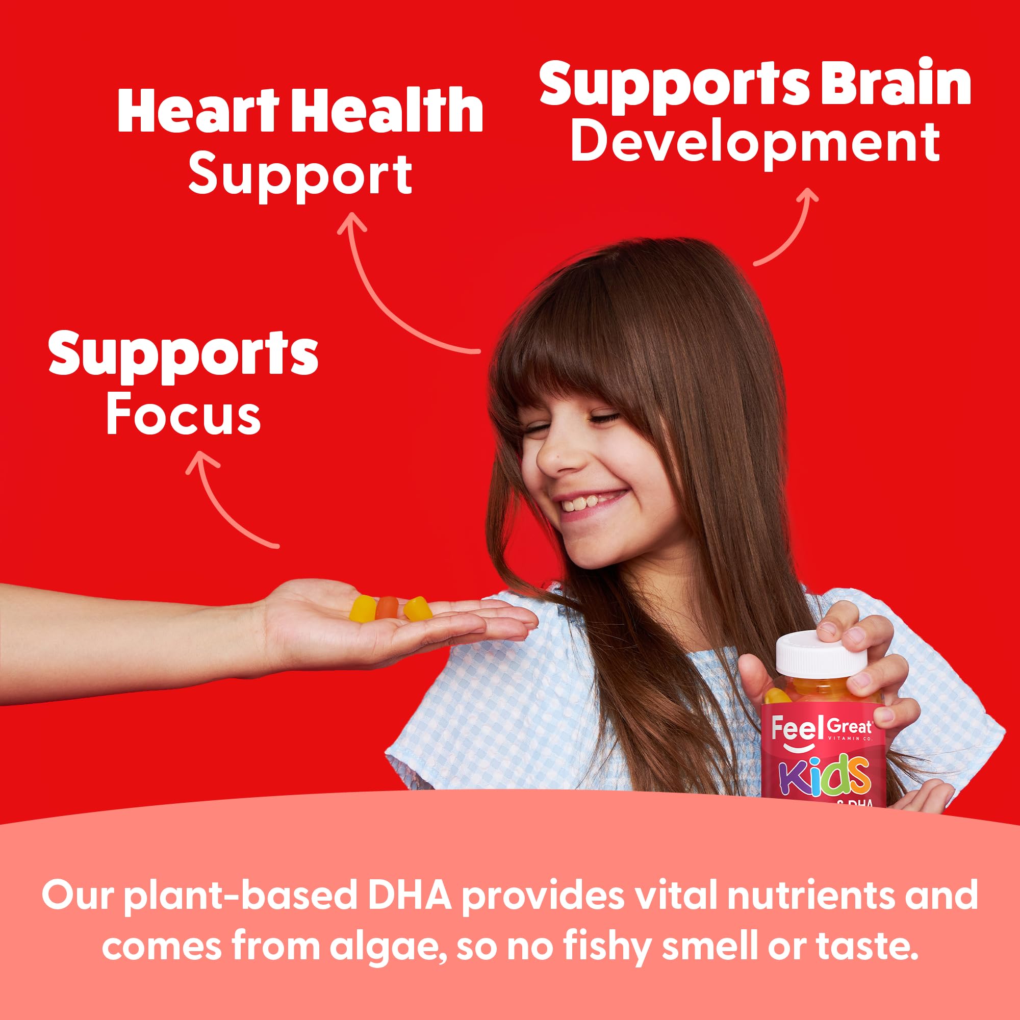 Feel Great Omega 3 DHA Gummies for Kids, Brain & Vision Support, 60ct, 2pk — Amazon image 5