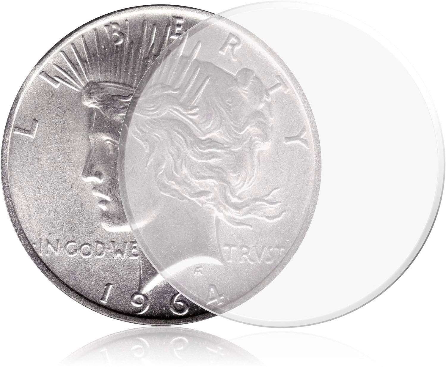 Guardhouse 38mm Coin Capsules for Morgan, Peace, Eisenhower Silver Dollar (100 2 Boxes of 50 Capsules)