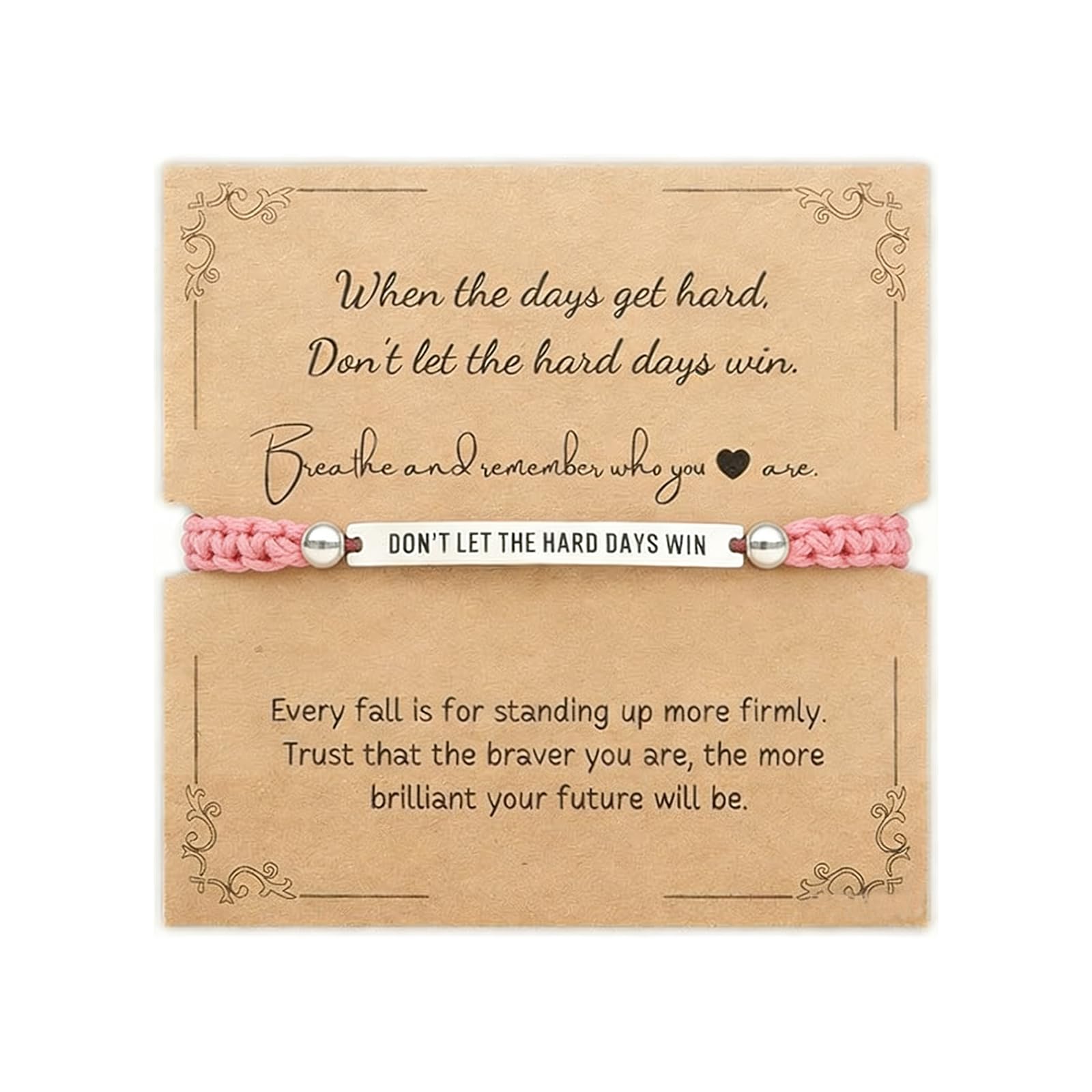 Dont Let The Hard Days Win Bracelet - Inspirational Bracelets for Women Men, Dont Let The Hard Days Win Inspirational Jewelry Gifts, Adjustable