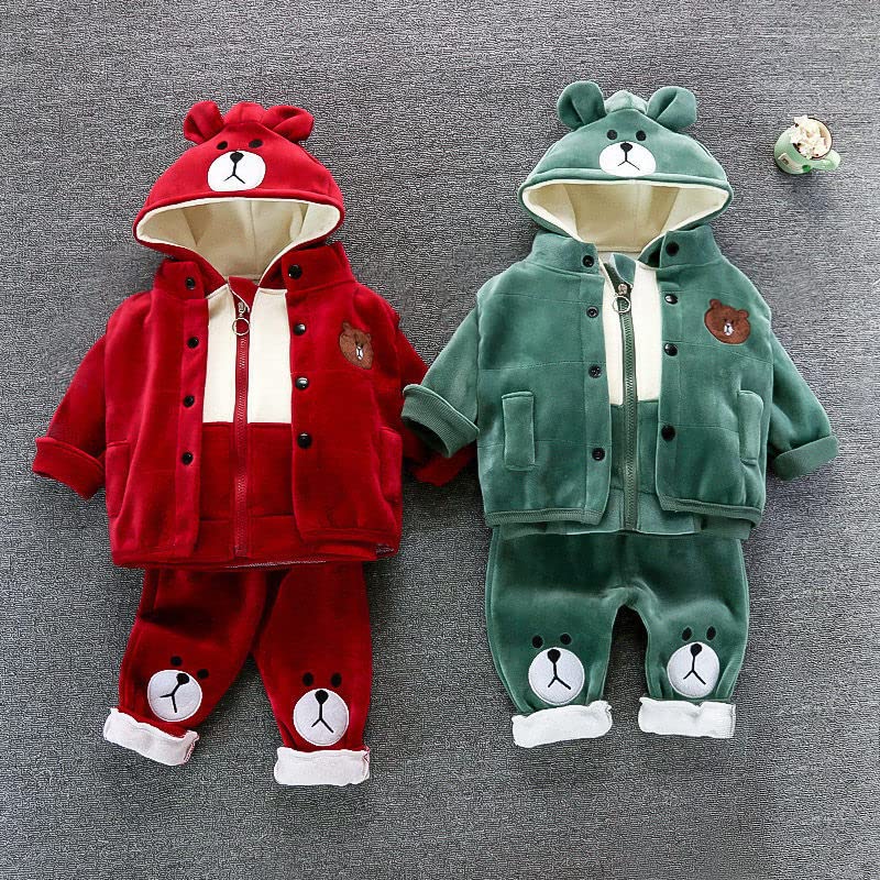 Image of Bold N Elegant Unisex Child's Cotton Blend Winter Clothing Set