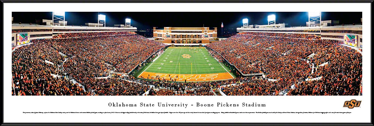 Oklahoma State Cowboys - Boone Pickens Stadium - End Zone - Framed Poster Print