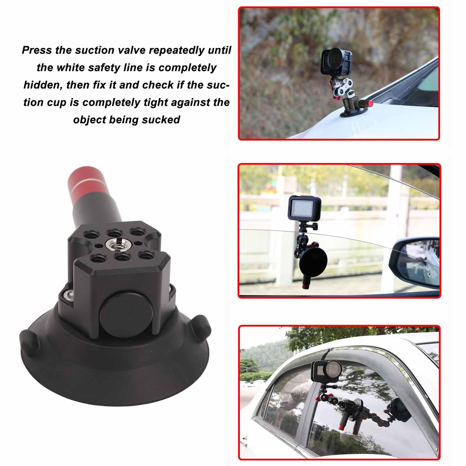 Amazon.co.jp: カメラ吸盤マウント 7.1インチ吸盤カメラマウント