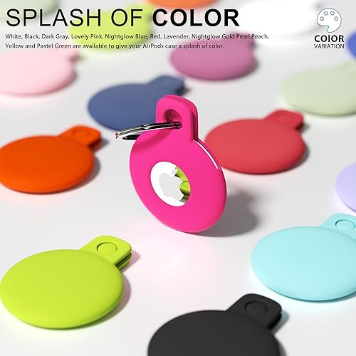 Miniatura 10 de Svanove Llavero para Airtag con llavero Airtag, funda para Airtag de Siliocne, bonitos accesorios para Airtag para niños, equipaje, collar de perro