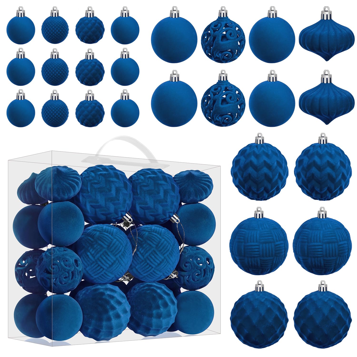 Miaikoe Velvet Christmas Ball Ornaments Set