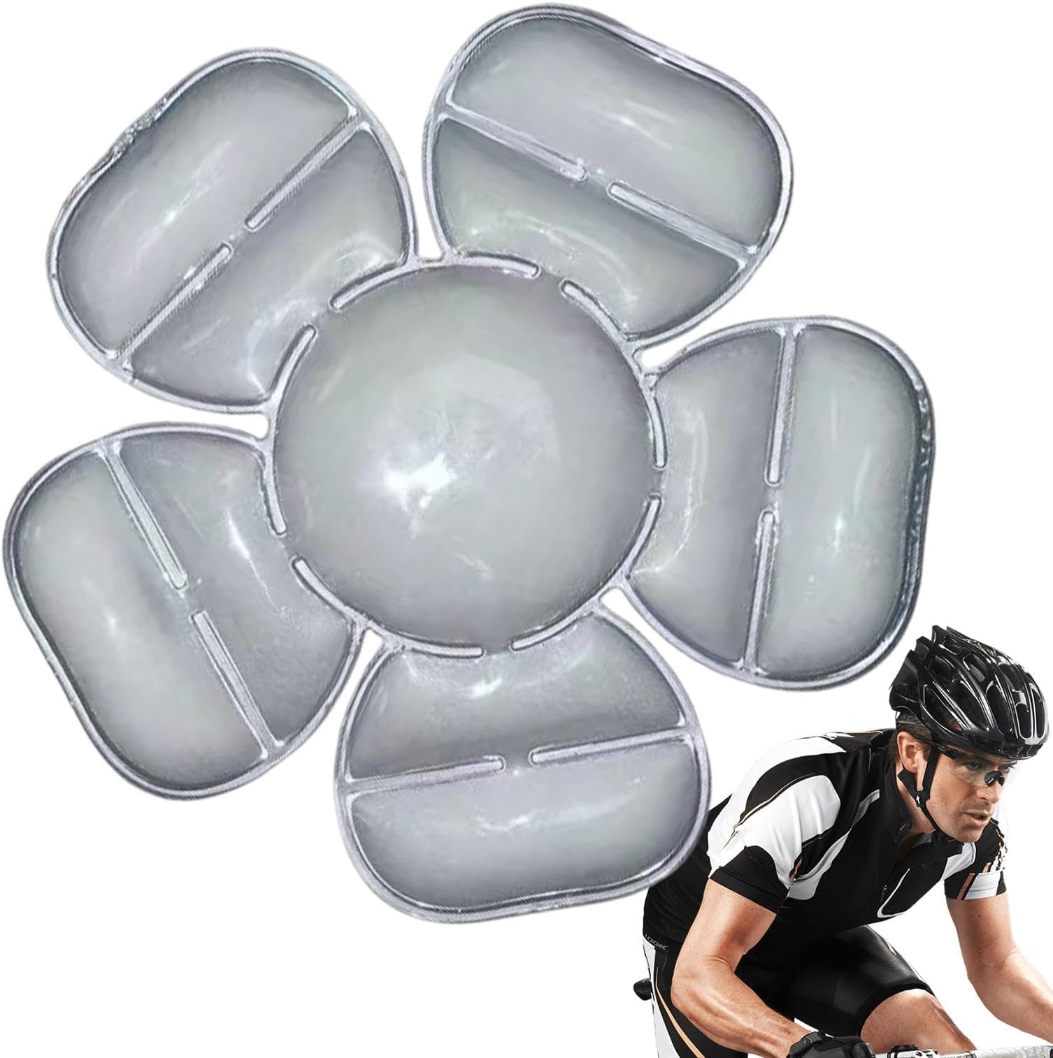 Ice Cap Liner, Ice Pack Hat Liner - Riding Helmets Ice Pad,Ice Hat Pack with Reusable PCM Ice Pack Bag Insert Friendly, White