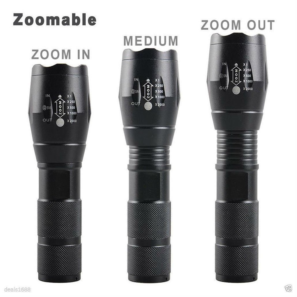 Amazon.com: 10000 Lumens XM-L T6 Zoomable Tactical Military LED