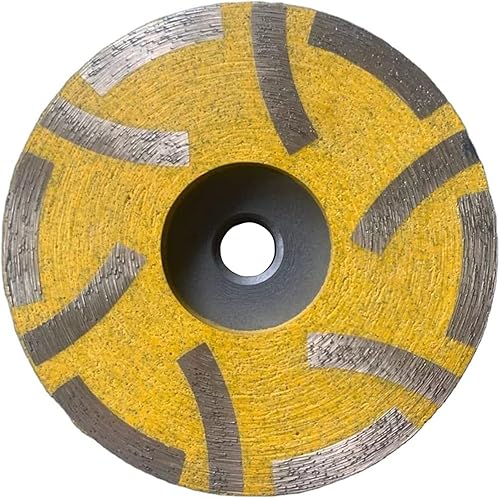 JDK - Rueda de diamante rellena de resina de diamante de 4 pulgadas, 12 segmentos con rosca de 58 pulgadas - 11 para piedra de granito y azulejos
