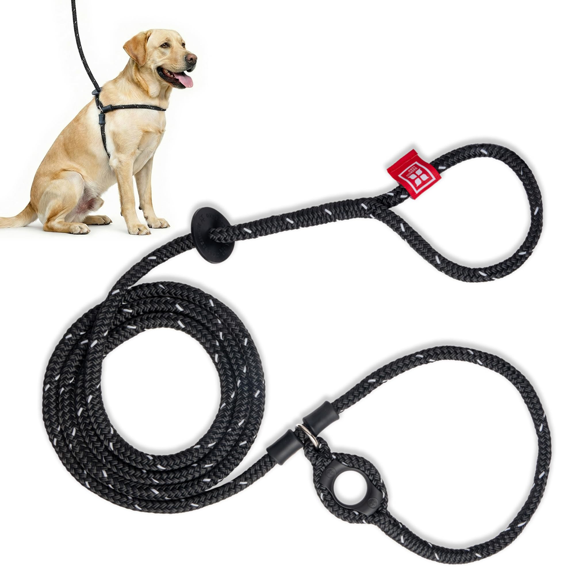 Harness Lead No Pull Dog Harness and Leash Set, Anti Pull Dog Harness for All Breeds and Sizes, One-Piece Cushioned Rope Design Safely Prevents