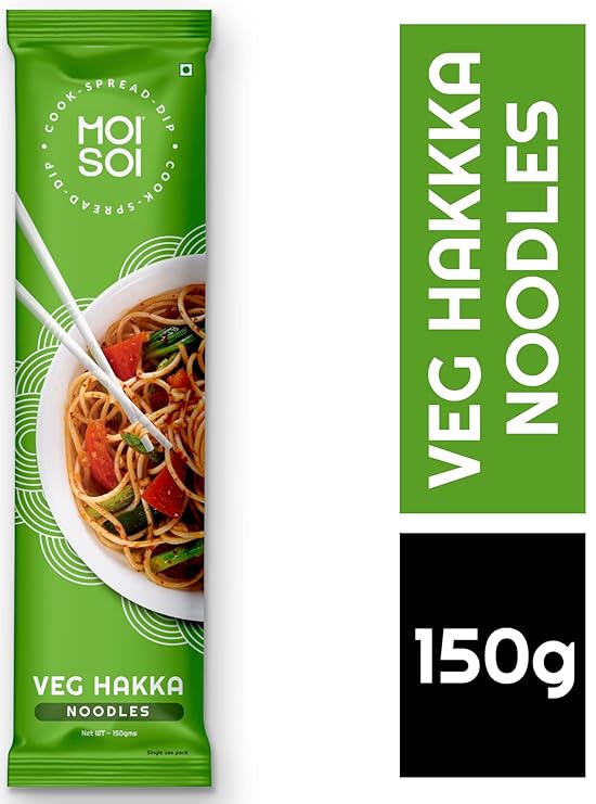 Chinese Veg Hakka Noodles - Pack of 1 | No Preservatives | NO MSG | Not Fried | Air dried Noodles | Get Restaurant Style Taste in Just 10 Minutes | Serves - 2 | 150 gms