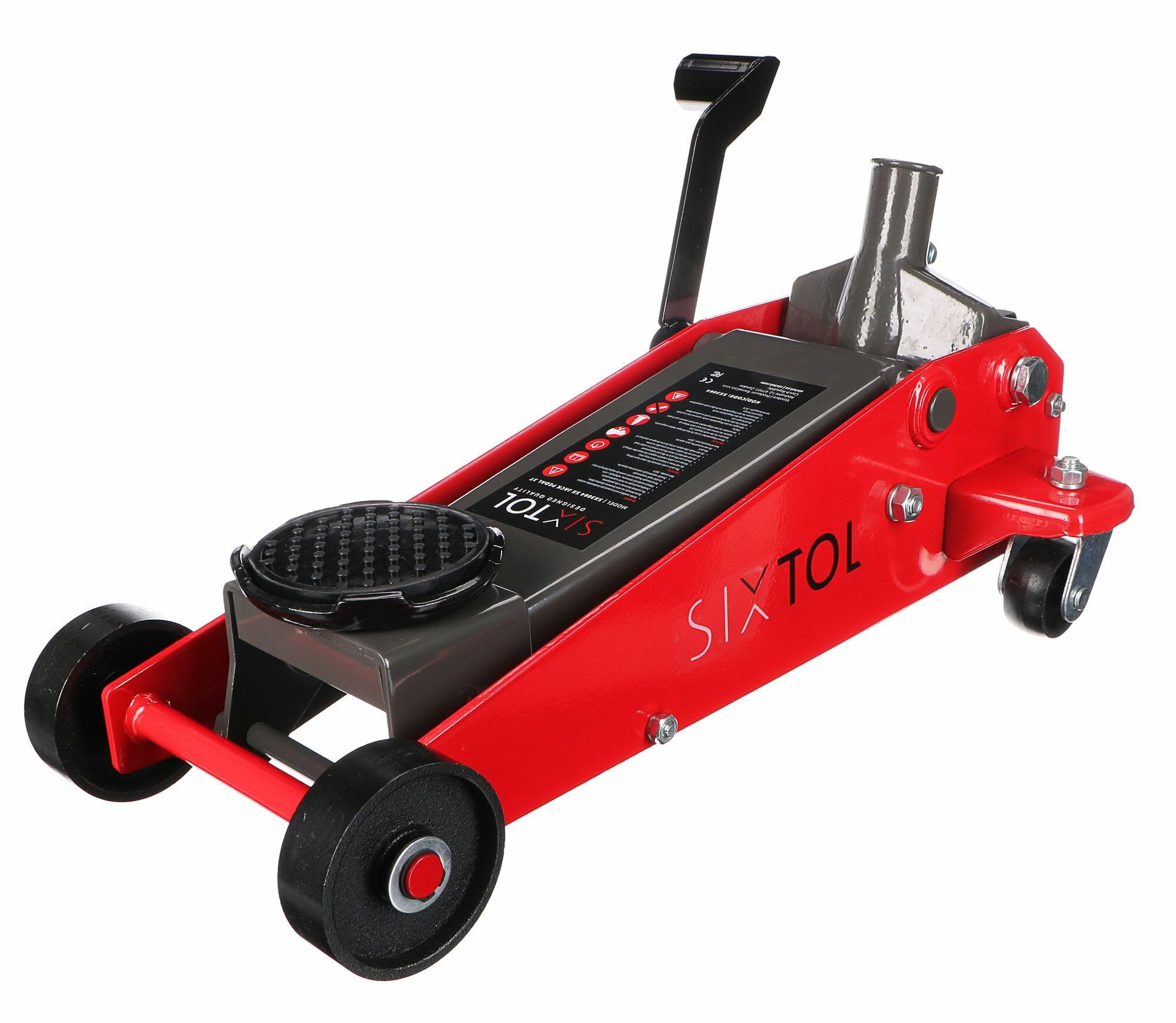 SX JACK PEDAL 3T | Cric idraulico carrellato con pedale | Portata 3 tonnellate | Heavy-Duty in acciaio