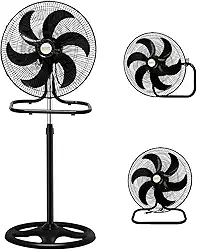 BEMMY Ventilador de Coluna 3 em 1, 50cm 127V 3 velocidades 6 pás Ventilador de Coluna,Ventiladores com Pedestal
