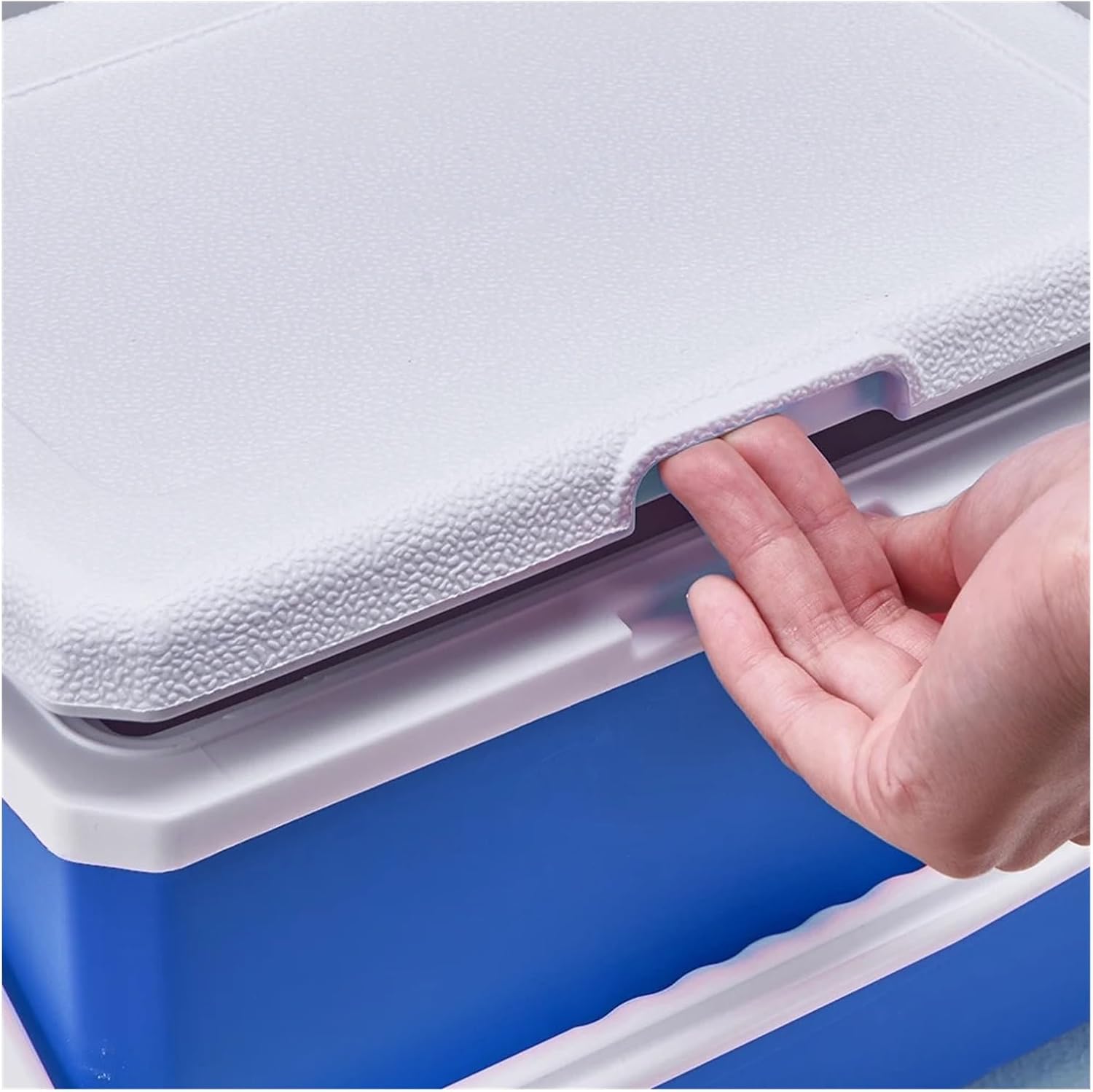 3/3.8L Car Refrigerator Freezer Portable Cool Ice Box Portable Icebox Travel Refrigerator Car Cooler Freezer For Outdoor Camping(White02)