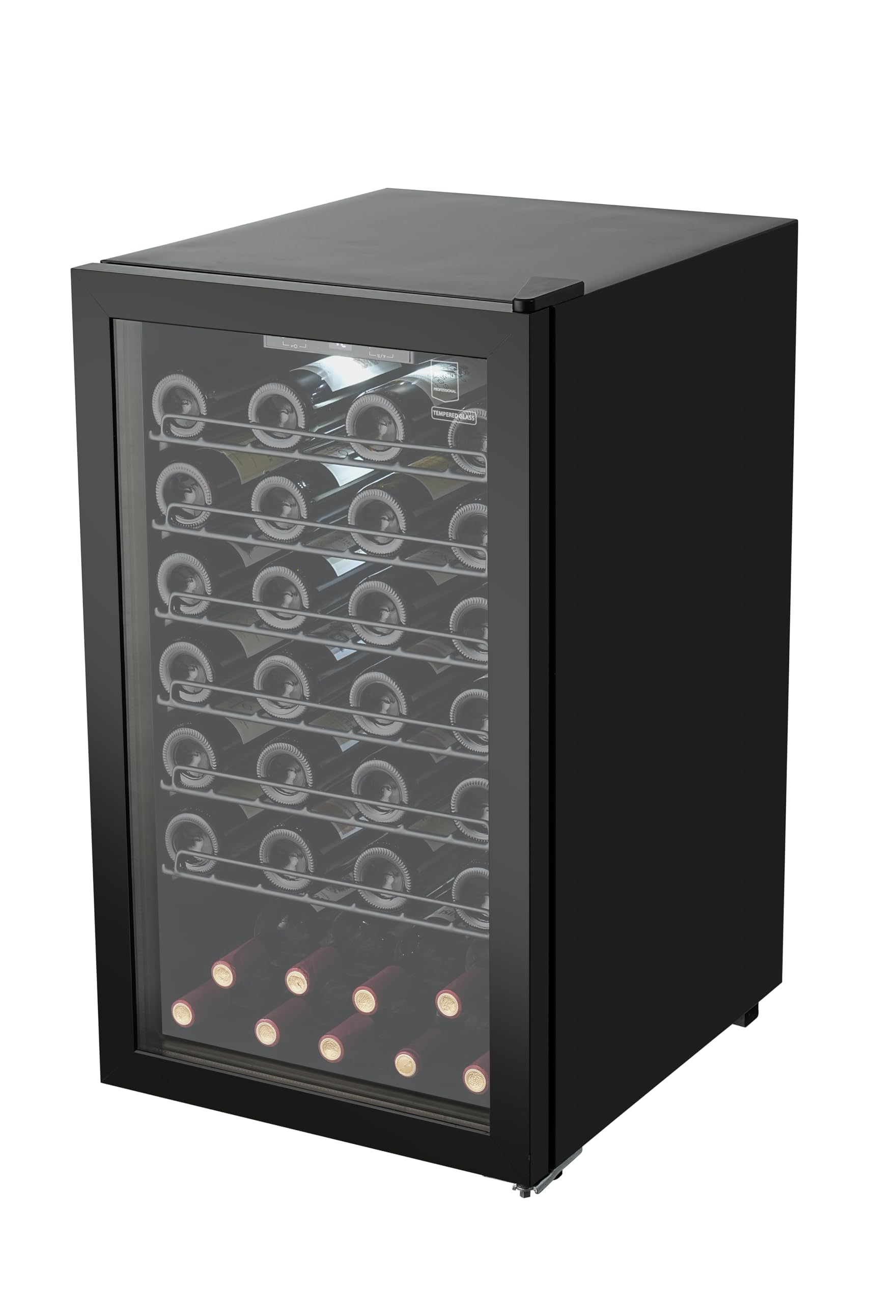 METRO Professional Cantinetta Refrigerata per Vino GWC2052, Acciaio Inox/vetro, 49 x 57.5 x 85.5 cm, 52 bottiglie, 126 L, Termostato Digitale
