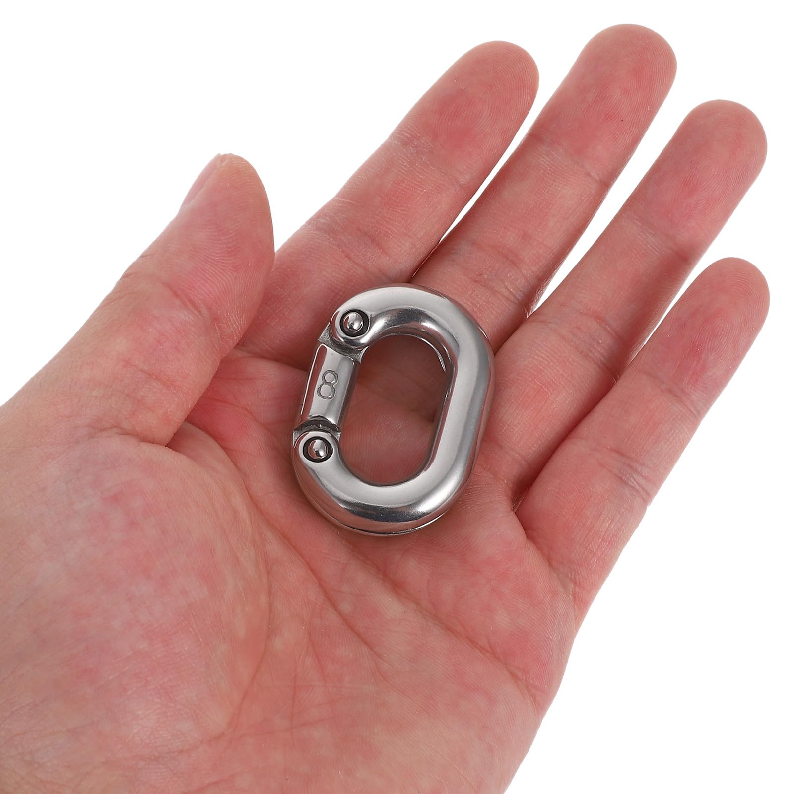 Lot de 3 chaînes en acier inoxydable 316 de 8 mm - Anneaux de connexion rapide pour chaînes d'ancre cassées dans le domaine maritime et industriel