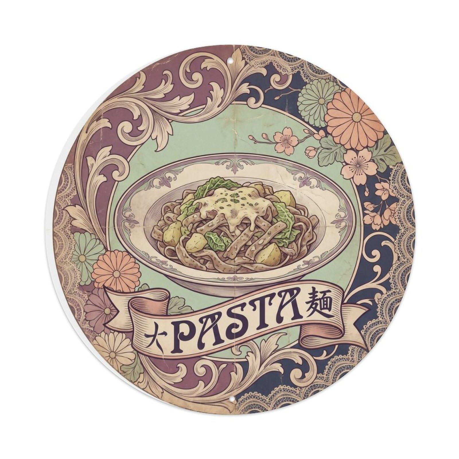 Retro Italian Pasta Cuisine Food Culture Metal Tin Sign