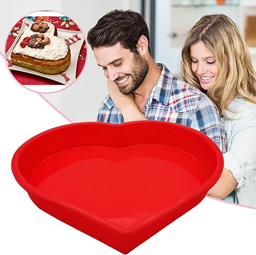 Miniatura 4 de Molde grande de silicona para tartas de forma de corazón, molde de chocolate de fácil liberación, bandejas para tartas para el día de San Valentín,