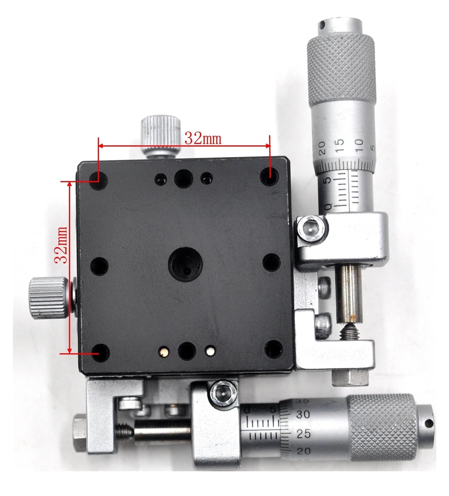 TSD-402S Guía de Rodillos transversales manuales con Ajuste Fino de Desplazamiento, 40 * 40 mm, Hierro