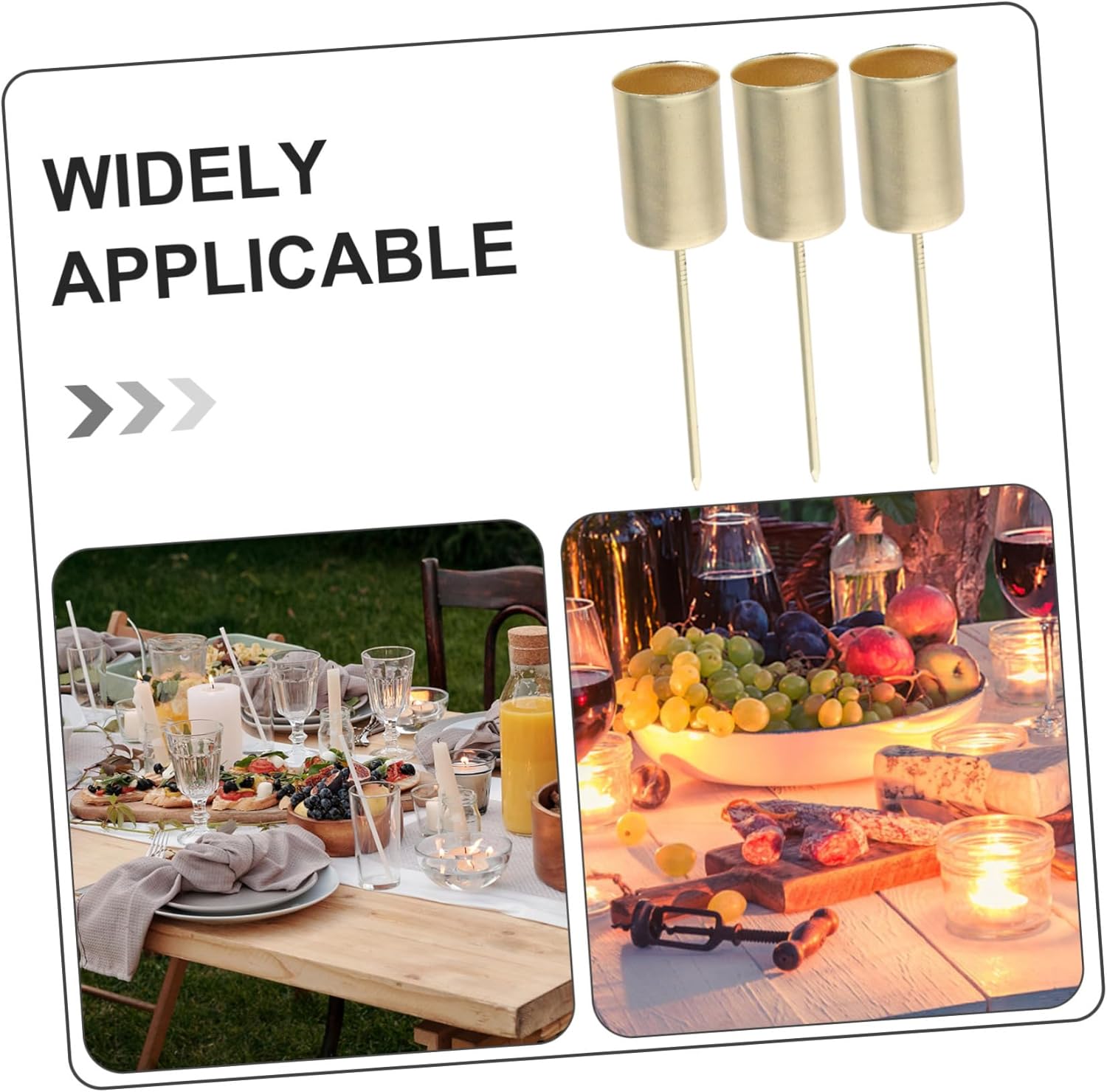 20pcs Candle Holder Spike for Christmas Tree Decor Festival Candle Cups for Parties Multi-Functional for Holiday Atmosphere