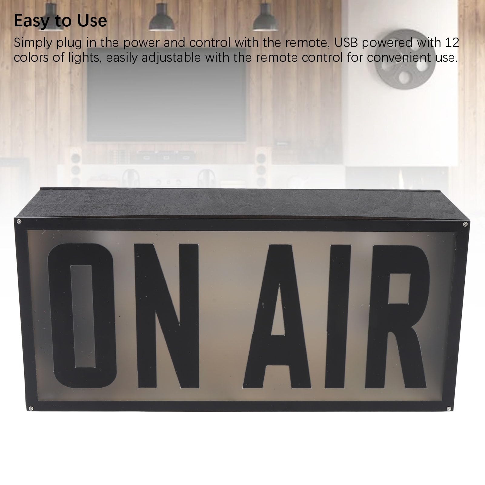 On Air-Schild, Studio-Neonlichtschild, USB-betriebenes, Dimmbares Leuchtschild mit 12 Farben, Ferngesteuerten LED-Streaming-Lichtern für Streamer, Gamer, Influencer