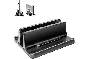 Vertical Laptop Stand with Updated Design: Enhanced Stability and Convenient Features