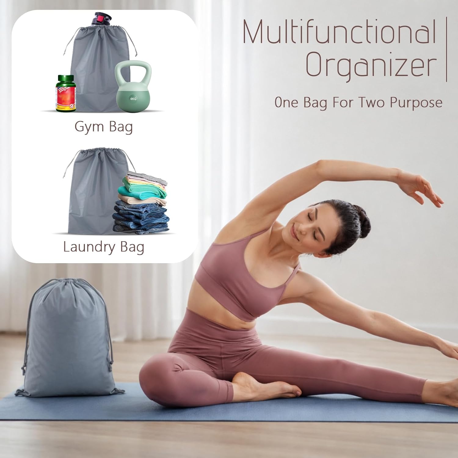 9 Pcs Packing Cubes Set for Travel with Waterproof Clothing Cubes Toiletry Shoe Laundry Jewelry Bag for Women Men(Light Gray)