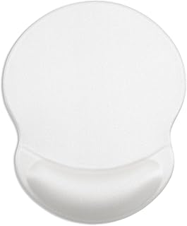 ITNRSIIET Mouse Pad, Ergonomic Mouse Pad with Gel Wrist Rest Support, Gaming Mouse Pad with Lycra Cloth, Non-Slip PU Base for Computer, Laptop, PC, Home, Office & Travel, White