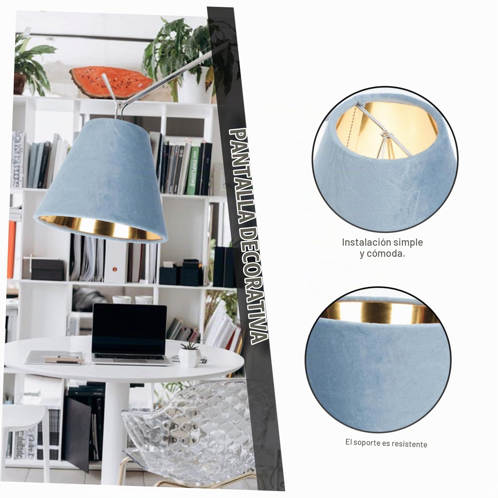 Hemobllo 2 Piezas pantalla de lámpara Decoración hogareña pequeña pantalla azul para lámpara de mesa mini mesa lampara escritorio lampara de mesa pantalla de luz decorativa simple paño Blue