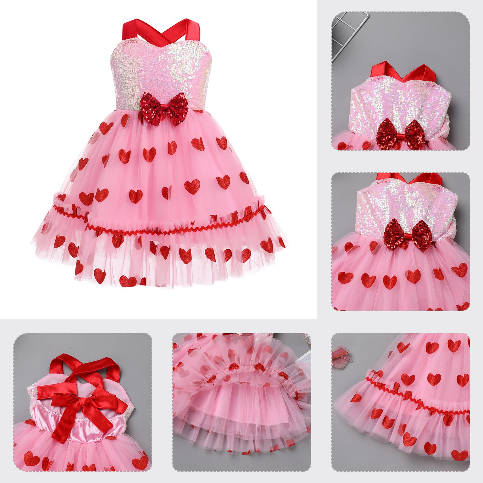 Kleinkind Baby Mädchen Prinzessin Kleid rückenfrei Festzug erster Geburtstag Hochzeit Kuchen zerschlagen formelle Kleider Spitze Tutu Kleid