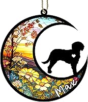 Vista 57 de Memorial personalizado para perro, adorno de Navidad de perro pastor alemán con nombre, razas personalizadas, atrapasador de luz para pérdida