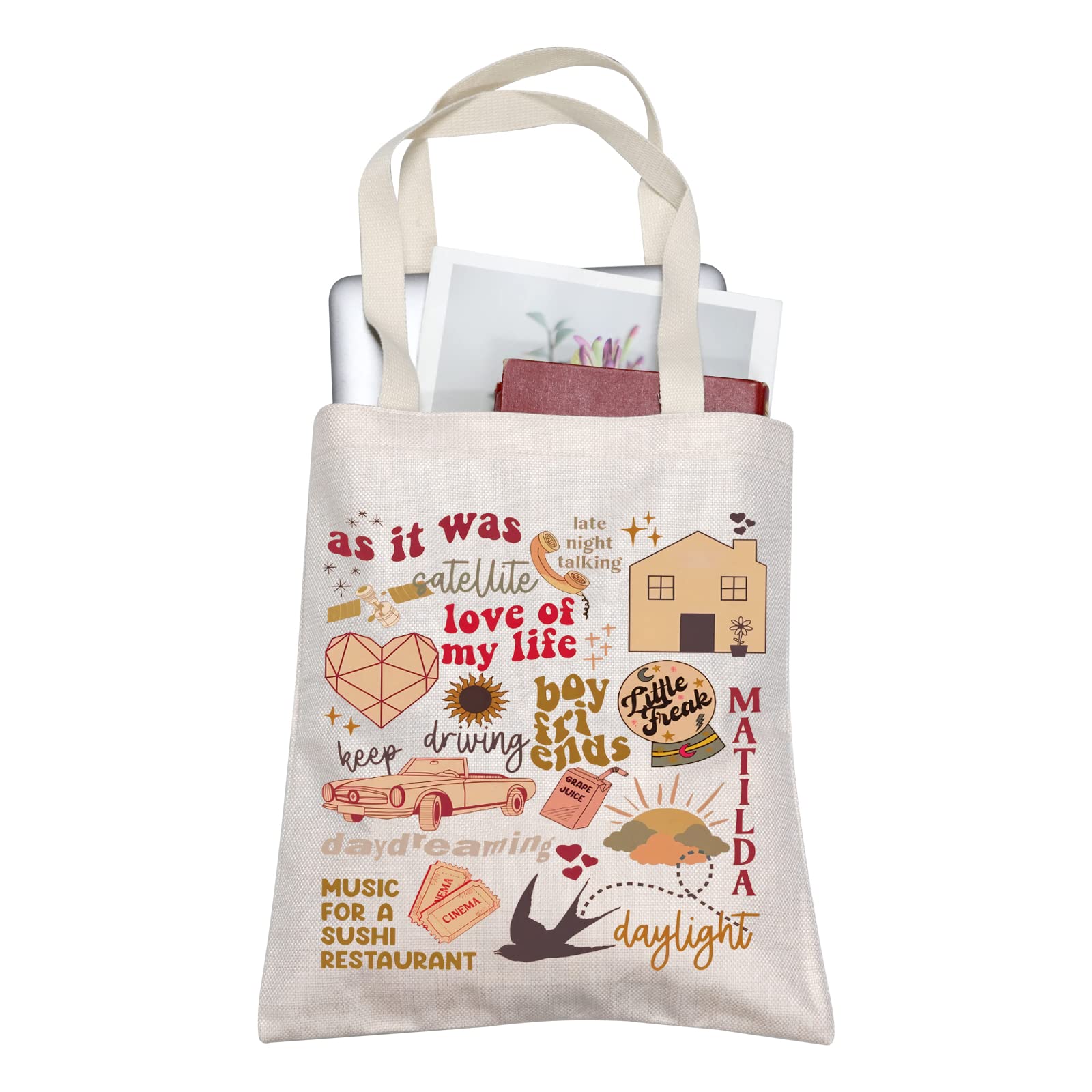 – FOTAP Singer Merch Singer Tote Bag Singer Album Inspired Gift Singer Fan Gift Singer Album Gift Music Lover Gift Merchandise Tote Bag (As was Tote .)