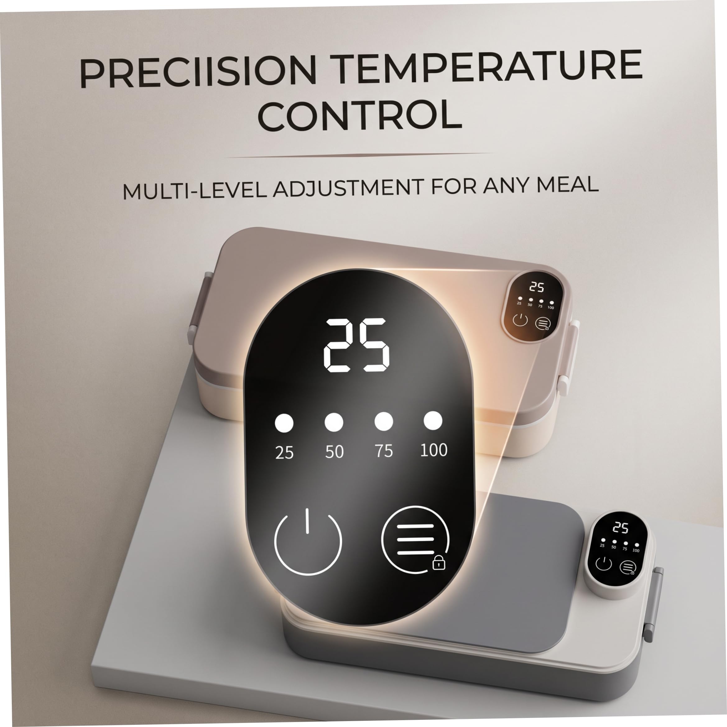 Fiambrera recargable, calentador de alimentos portátil autocalentable