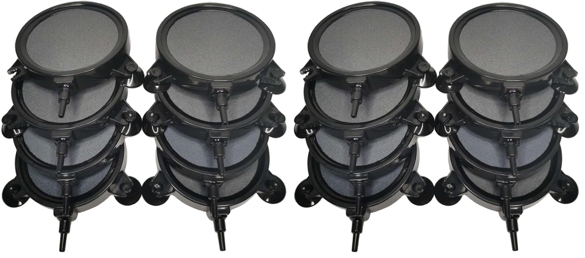 PINVNBY 4.2-Inch Air Stone Disc Bubble Diffuser with Suction Cups for Oxygenation in Fresh/Saltwater Tanks, Ponds, Hydroponic, Aquaponics, and as a Decorative Airstone for Aquariums
