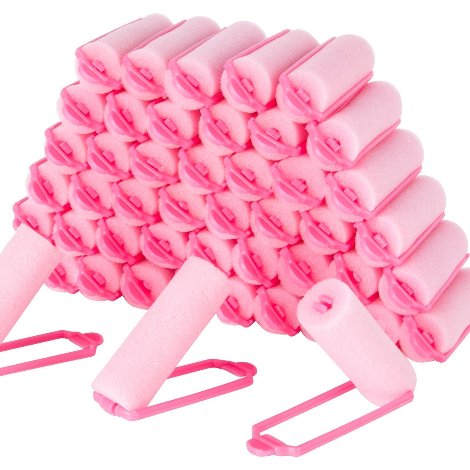 MAQIHAN 40PCS Foam Hair Rollers - 0.98 Inch Sponge Rollers for Heatless Hair Curler for Short/Long Hair Sleep rolos para cabello Small Sponge Curlers Soft Sleeping Thin Curl Overnight rulos