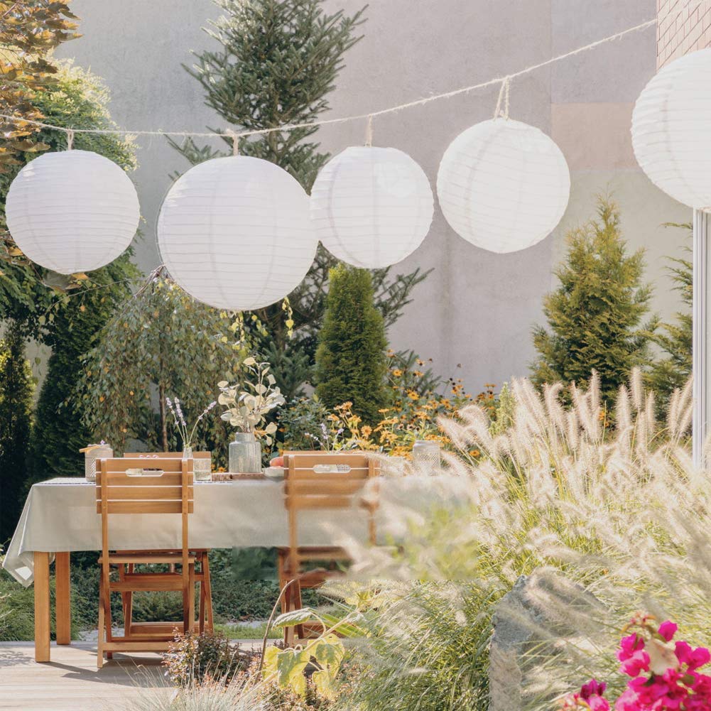 Lanterne di carta cinesi Festa di fidanzamento di matrimonio all'aperto Festa di compleanno Lampada fai da te Decorazioni per la casa Accessori Fornitura per le vacanze-10 pezzi, Cina, 12 pollici