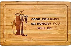 Cook You Must or Hungry You Will Be 15'' x 9.4'' Star Wars Cutting Board