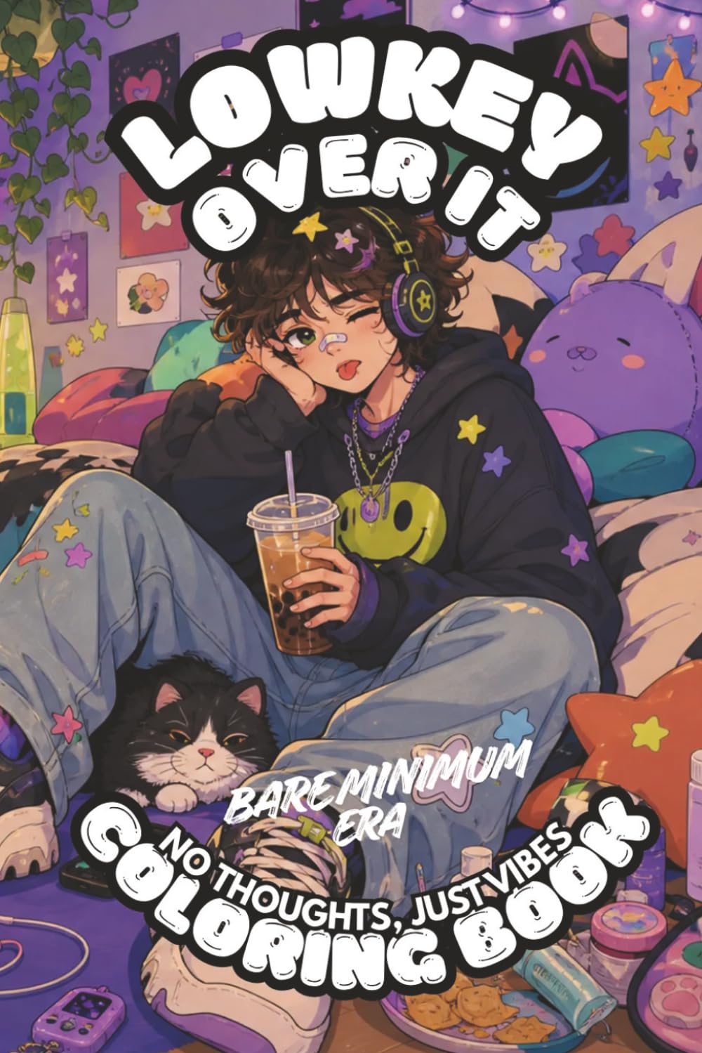Bare Minimum Era Coloring Book for Young Adults & Adults: Stress Relief, Anxiety Relief & Relaxation Coloring Book with Gen Z Aesthetic